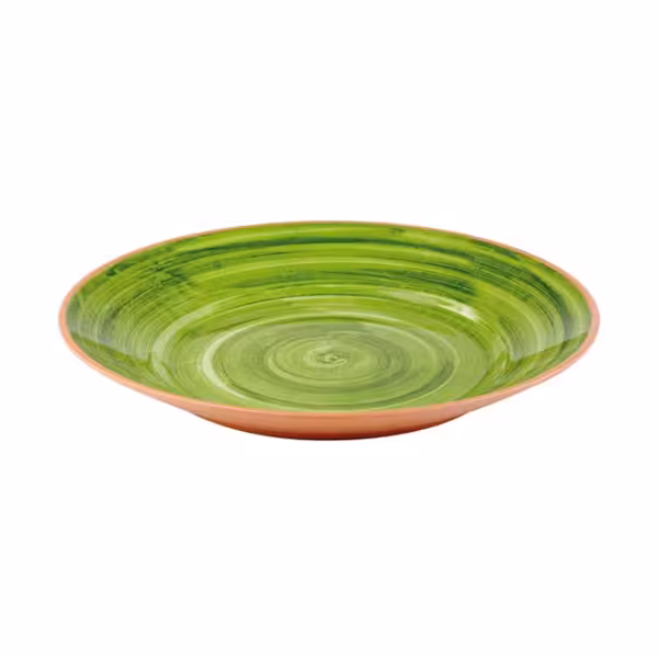 (6 pcs) Serving Tray - LA VIDA - Melamine - Ø320mm - Height: 35mm - Green