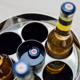 (3 szt.) Cooler do butelek PREMIUM - CONFERENCE - Stal nierdzewna - Ø 230mm - na 6 butelek - Czarny