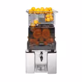 Elektrische Orangenpresse - mit automatischer Fruchtzufuhr & Ablasshahn - Silber