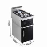 Gasfornuis - MARIO 700 - 400x700mm - 10,0 kW - 2 pits - incl. onderkast met 1 deuren