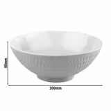 (6 Stück) Schale - ASIA PLUS - Melamin - 1,1 Liter - Ø 200mm - Weiß