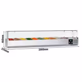 Opzetkoelvitrine PREMIUM - 2000x335mm - 10x GN 1/4