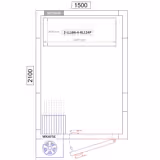 Scaffale in alluminio anodizzato - 1195x1800mm - Profondità: 460mm - con 4 ripiani (REGOLABILI) - Portata: 600kg