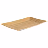 (6 uds) Bandeja de autoservicio - Melamina - BAMBOO - 345x215mm - Altura: 30mm - Blanco/Beige - apilable - apta para lavavajillas