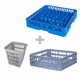 Pass Through Dishwasher - Digital Controls - 8.7kW - incl. Inlet Table left, Outlet Table right - with Heat Recovery, Detergent & Rinse Aid Dosing Pumps, Drain Pump