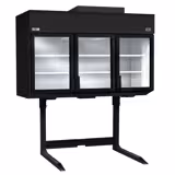 Commercial multideck display freezer - 2100mm - 1014L - with 6 shelves - incl. island freezer - Black