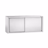 Pensili in acciaio inox PREMIUM - 1600x400mm - con porta scorrevole - altezza 650mm