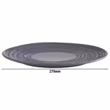 (6 pcs) LOOPS | Platter - flat - Melamine - Ø270mm - Blue/Grey