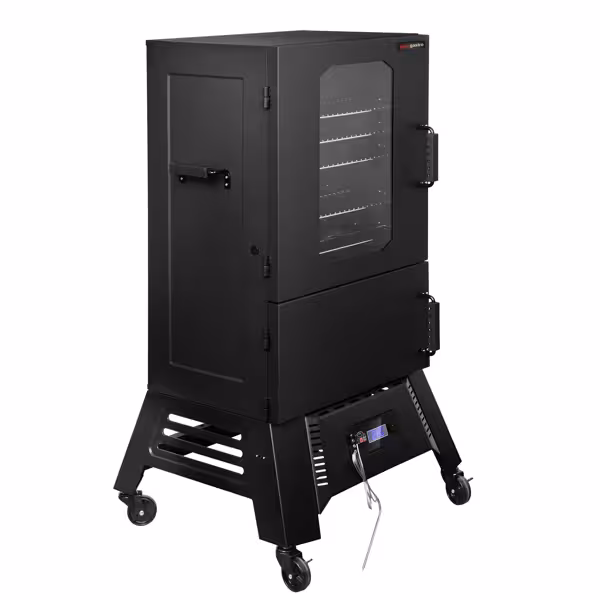 Commercial Smoking Oven - Digital - with 4 Shelves - on Castors - Black