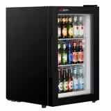 Minibar - 440 mm - 62 litri - cu 1 ușă din sticlă & ușă reversibilă - negru