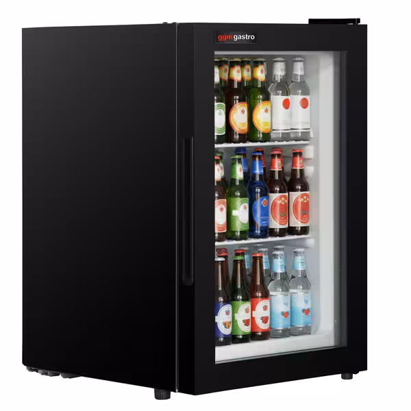 Minibar - 440 mm - 62 l - med 1 glasdörr - svart