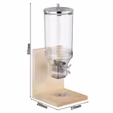 Distributeur de céréales – BRIDGE – récipient en plastique – 4,5 litres – support en bois