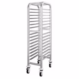 Tray Trolley PREMIUM – 15 Tier - EN 600×400 - Stainless Steel - Easy-Clean