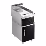 Elektro Bratplatte - mit Hartchrom-Beschichtung - 4,5 kW - Glatt - inkl. Unterbau mit 1 Tür