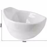 (24 Stück) Schale - MINI - Melamin - 50ml - 75x70mm - Weiß