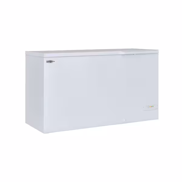 Zamrażarka skrzyniowa - 1504x695mm - 388L - pokrywa z tworzywa sztucznego - z przegrodą