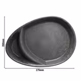 (60 pieces) Reusable 2-Compartment Plate – 275×200 mm - Teardrop - Bio-Compound - BPA-free