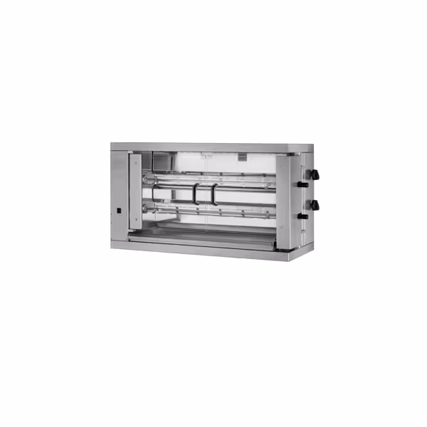 Gas kippengrill - 11kW - 2 spitten voor 12 kippen