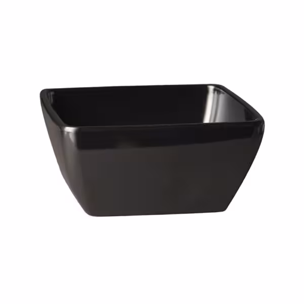 (6 stuks) Schaal - PURE COLOR - Melamine - 1,5L - vierkant - 190x190mm - Diepte:90mm - stapelbaar - Zwart