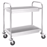 Serveerwagen - 850x450mm - met 2 bladen & geluidsarme zwenkwielen