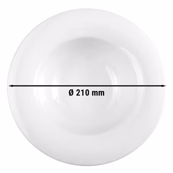 (6 stuks) SELTMANN WEIDEN | Gourmetbord rond - Ø 210mm - Wit/Uni