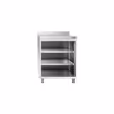 RVS werktafel - RVS - 800x600mm - met achteropstand