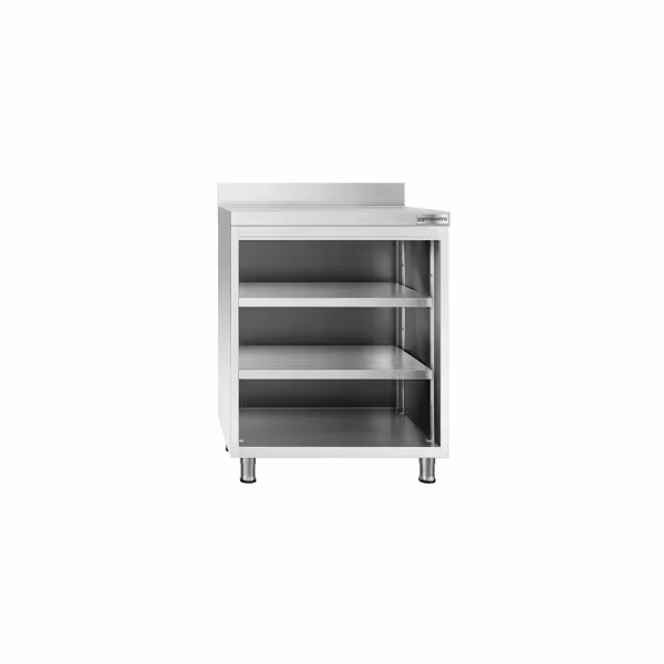 RVS werktafel - RVS - 800x600mm - met achteropstand