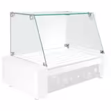 Glasopstand - 460x325x(H)250mm - eckig | glas - passend voor HDGJ7N | worstenroller grill