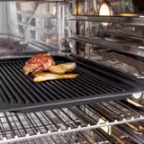 Piastra per grigliare per forno combinato a vapore GN 1/1 - 530x325x20mm - alluminio pressofuso alimentare | superficie rigata | antiaderente | nichel free | per gas/elettrico/vetroceramica/forno