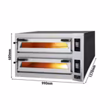 Električna peć za pizzu - 6+6x 35 cm (Dubina) - Digitalno upravljanje 