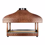 Holzkohle Kupfergrill - 1500mm - mit Glas