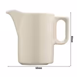 (6 pcs) PERA Crème - Pot à lait - set de 6 - 130ml - porcelaine - Blanc - compatible lave-vaisselle
