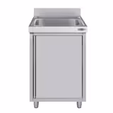 Sudoper s ormarićem ECO - inox - 600 x 700 mm - s 1 koritom - korito sredina