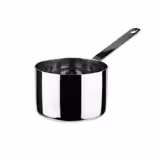 (6 unid) Panela com cabo / Panela de servir - POLARIS - aço inoxidável - 0,36L - Ø90mm - Altura:60mm