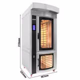 Forno rotante a convezione a gas per panifici - Touch - 10x EN 600x400 - incl. armadio di lievitazione e sistema di lavaggio