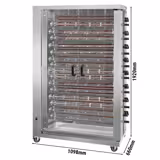 Elektromos csirkegrill / 15x nyárs 90x csirke