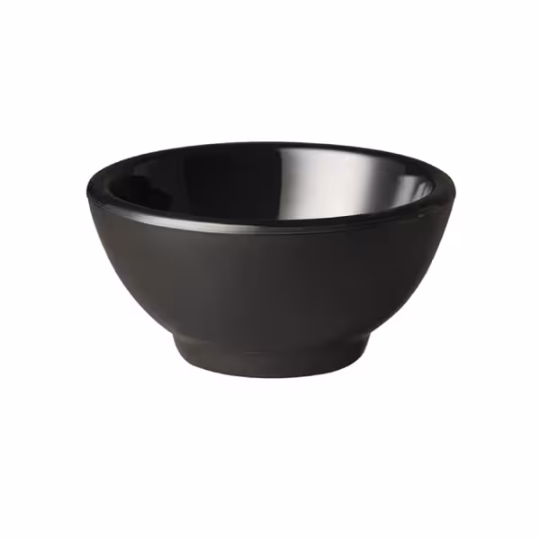 (6 Stück) Dipschälchen - PURE - Melamin - 90ml - Ø 90mm - Schwarz