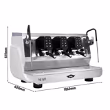 WEGA | Nova - Siebträgermaschine - 3 Gruppig - 5,7 kW - mit 2 Milchaufschäumern & Heißwasser - Touch - Weiß