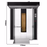 Electric Rotativ Cuptor patiserie cu convecție cu abur (generator) - Digital - fără Postament cuptoare brutării