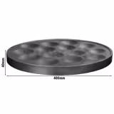 14 empreintes Plaque de cuisson pour crêpière - 400x400x40mm - Inox - pour CGOM5