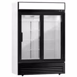 Drankenkoelkast - 1295mm - 880L - digitaal display - 2 glazen schuifdeuren & LED-interieurverlichting - zwart