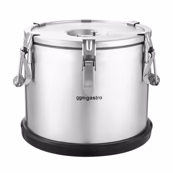 Hőtartó edény - rozsdamentes acél - 20 l - magasság 360 mm - csúszásgátló gumitalppal