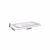 (6 pcs) Polycarbonate GN Lid GN 1/3 - clear - 325x176x30mm - Height: 30mm