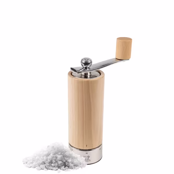 (6 Stück) PEUGEOT | ISEN - Salzmühle mit Kurbel - u'Select Z - Holz - Natur - Höhe: 180mm