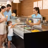 Vetrina Gelato LIAM - 1562mm - Refrigerazione statica - con Illuminazione LED - per 13+13x Vasca da gelato da 5 Litri - Nero