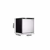 Mini congélateur ECO - 32 Litres - avec 1 porte - Noir - Porte en inox