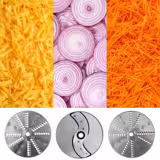 Commercial Veg Prep Machine - 550W - incl. 3 Cutting/Grating Discs