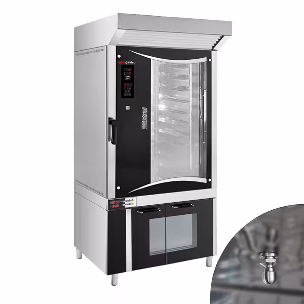 Bakkerij elektrische combisteamer - Digitaal - 10x EN 800x400 - incl. afzuigkap, rijskast & wassysteem