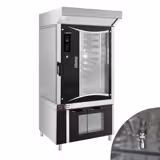 Bakkerij elektrische combisteamer - Digitaal - 10x EN 80x40 - incl. afzuigkap, rijskast & wassysteem