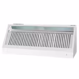 Wandafzuigkap RVS - 700mm diep - 1800mm - met motor - compleet - met standen snelheidsregelaar, 4 labyrintfilters en verlichting - 3400m³/u